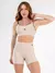 Conjunto Fitness Top Alça e Short Legging Blackout Cós Alto Feminino Liso Básico Academia Zero Transparência - Roxo