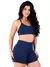 Kit 2 Conjunto Top Costa Nua, com Alça Cruzada e Short bermuda Basic Premium