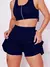 Short Saia Babado Cintura Alta Feminina Fitness Academia Suplex - loja online