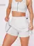 Short Saia Babado Cintura Alta Feminina Fitness Academia Suplex - OutletZone10