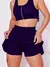 Short Saia Babado Cintura Alta Feminina Fitness Academia Suplex - OutletZone10