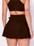 Short Saia Babado Cintura Alta Feminina Fitness Academia Suplex - OutletZone10