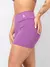 Imagem do Conjunto Fitness Top Alça e Short Legging Blackout Cós Alto Feminino Liso Básico Academia Zero Transparência - Roxo