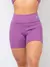 Conjunto Fitness Top Alça e Short Legging Blackout Cós Alto Feminino Liso Básico Academia Zero Transparência - Roxo - comprar online
