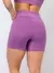 Conjunto Fitness Top Alça e Short Legging Blackout Cós Alto Feminino Liso Básico Academia Zero Transparência - Roxo na internet