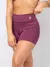 Conjunto Fitness Top Alça e Short Legging Blackout Cós Alto Feminino Liso Básico Academia Zero Transparência - Roxo