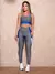 Conjunto Fitness Feminino Recorte Colorido com Calça Legging e Cropped sem Bojo - loja online