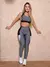 Conjunto Fitness Feminino Recorte Colorido com Calça Legging e Cropped sem Bojo - loja online