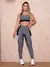 Conjunto Fitness Feminino Recorte Colorido com Calça Legging e Cropped sem Bojo - OutletZone10