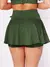 Short Saia Babado Cintura Alta Feminina Fitness Academia Suplex - comprar online