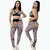 Conjunto Feminino de Academia Calça Leg Top Fitness Estampada - comprar online