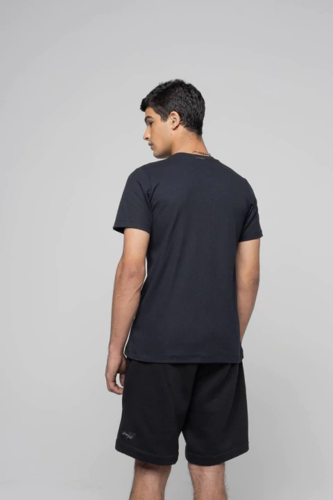 Camiseta Canelada Manga Curta Masculina - comprar online
