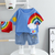 Conjunto de Shorts de Jeans Infantil com Top de Algodão - Conjunto Fofinho em Duas Peças