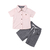 Conjunto de Camiseta Listrada de Manga Curta e Shorts para Crianças - comprar online