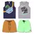 Kit 10 Peças de Roupas Infantil Menino - 5 Regatas + 5 Bermudas Tamanho 1 ao 10 - comprar online