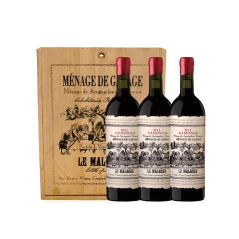 Vino Mil Demonios Menage de Garage Le Malbec 2018 CAJA x3 - comprar online