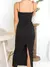 Sexy feminino vestido longo ruched sem mangas magro sólido verão festa volta s na internet