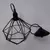 Lustre luminoso Pendente em Aramado Estilo Diamante Industrial na cor preta alta na internet