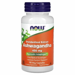 Ashwagandha 450 mg Importada – Now Foods (90 Cápsulas)