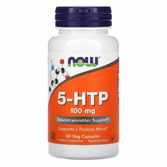 5-HTP 100mg (5-hidroxitriptofano) Importado 60 Caps Now Foods