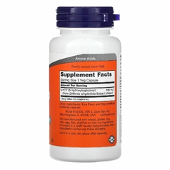 5-HTP 100mg (5-hidroxitriptofano) Importado 60 Caps Now Foods - comprar online