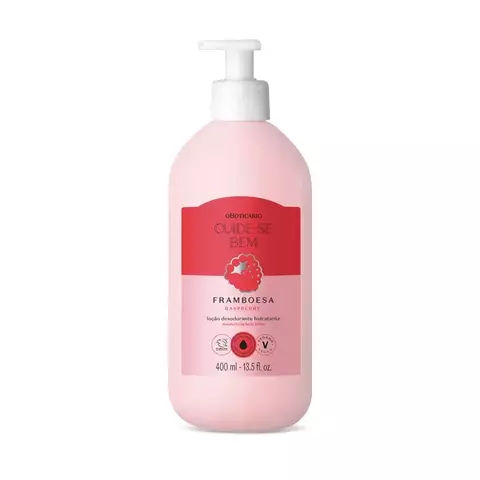 OBoticário Loção Desodorante Hidratante Cuide-se Bem Feira Framboesa 400Ml