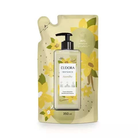 Refil Creme Hidratante Desodorante Corporal Instance Baunilha 350Ml