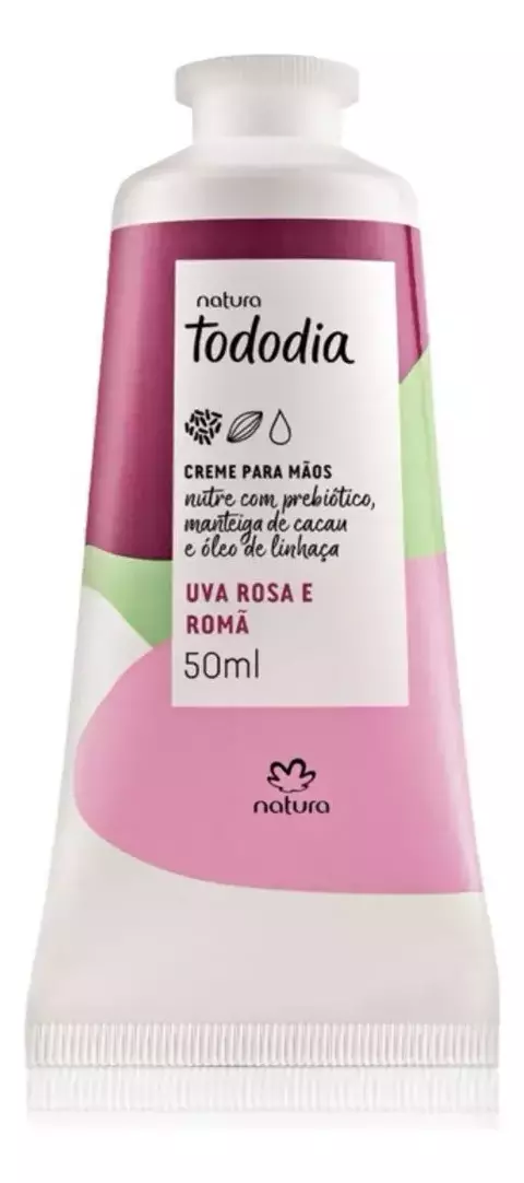 Natura Creme Para As Mãos Tododia Uva Rosa E Romã 50ml