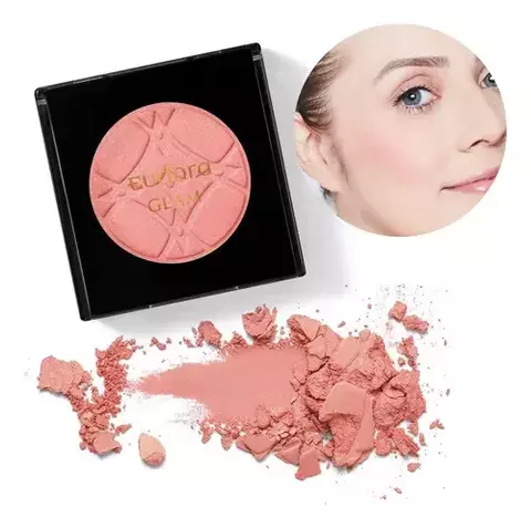 Blush em Pó Pêssego Peach Bellini Eudora Glam 5g