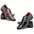 Imagem do Kit 2 Pares de Sapato Social Masculino de Cadarço Amarrar Preto e Marrom Bico Fino