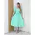 LILIN Vestido Plissado Liso Manga Bufante - loja online