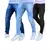 Imagem do Kit 3 Calça Jeans Masculina Skinny Lycra NF original