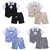 Conjunto de roupas para bebês meninos, roupa infantil do Cavalheiro, top e shor