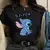 2024 90s ponto disney engraçado dos desenhos animados t camisa feminina lilo po - Da3 styles