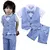 Conjunto de roupas para bebês meninos, roupa infantil do Cavalheiro, top e shor - Da3 styles