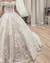 Lindo vestido de baile de renda vestidos de casamento mais recentes querida fora