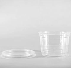 Pote Plastico Descartable Transparente 250cc + Tapa X900 Un - FERVIS GROUP