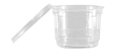 Pote Plastico Descartable Transparente 250cc + Tapa X900 Un - comprar online