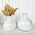 Dupla vaso bola branco de cerâmica liso moderno decorativo - Dünne It