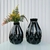 Dupla vaso centro de mesa preto geométrico 3D com planta - Dünne It