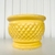 Vaso centro de mesa amarelo médio trabalhado de cerâmica - Dünne It