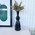 Decoração sala vaso preto alto moderno brilho com planta - comprar online