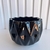 Vaso cachepot preto brilho geométrico 3D enfeite de mesa na internet