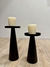 SET X 2 PORTA VELAS ZEIL BLACK 15,5/18,5 CM en internet