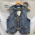 Chaleco de Jean con Bordados - tienda online