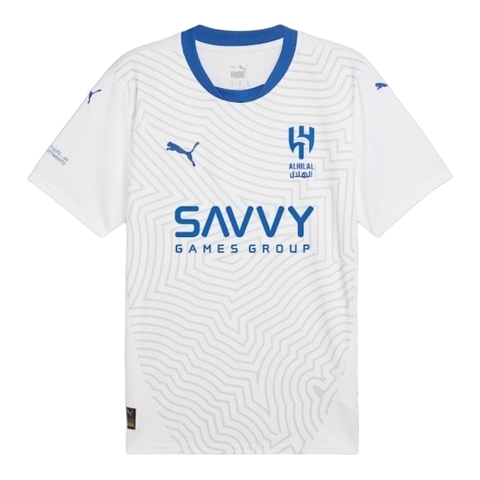 Camisa Al-Hilal II 24/25 - Torcedor Puma Masculina - Branca com detalhes em azul