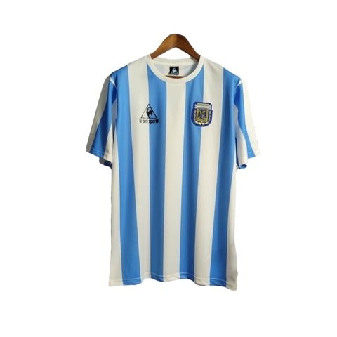 Camisa Retrô Seleção da Argentina I 1986 - Masculina Le Coq Sportif - Branca com detalhes em azul - buy online