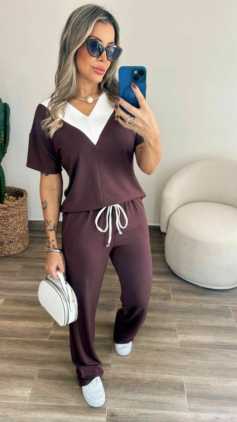 Conjunto Bicolor em Moletinho