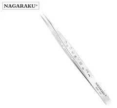 Pinça NH-12 Prata para Alongamento de Cílios - Nagaraku