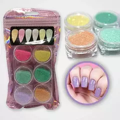 Decoração Gliter Fino Neon 2 Cores Sortidas c/6un